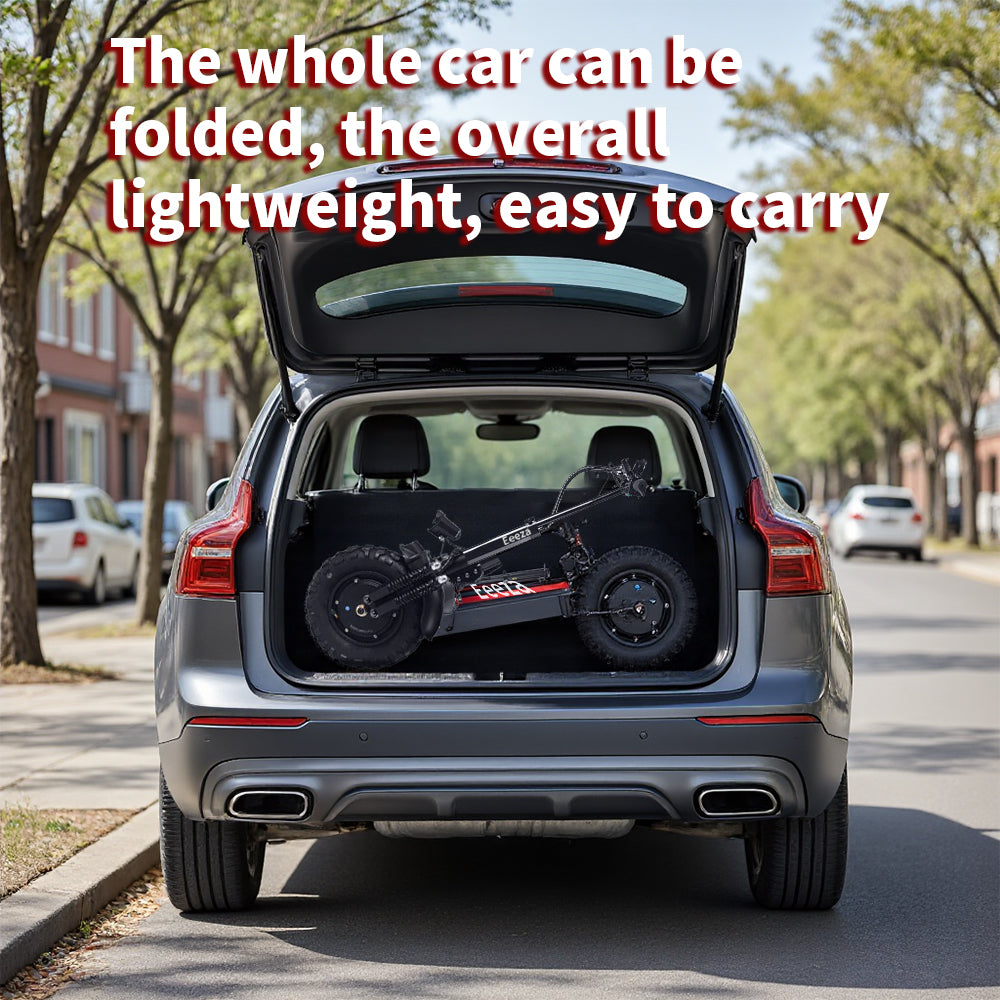 Auvitalliving 2000W Dual Motors 11-inch Electric Scooter - Black