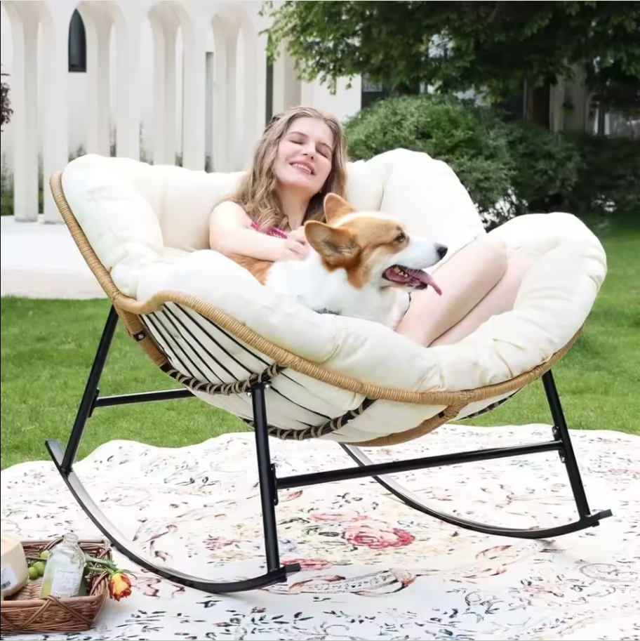 Auvitalliving Indoor and outdoor cushioned rocking chair