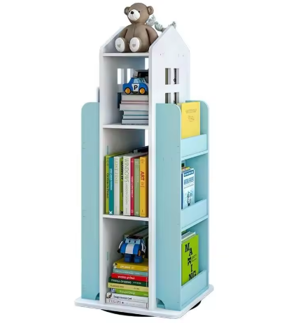 Creative floor-standing children's picture album rotating bookcase