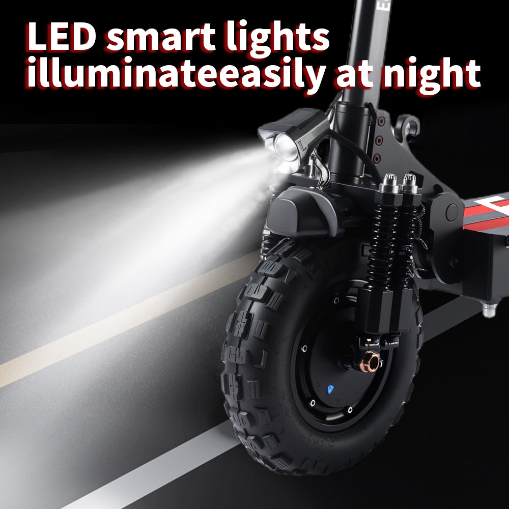 Auvitalliving 2000W Dual Motors 11-inch Electric Scooter - Black