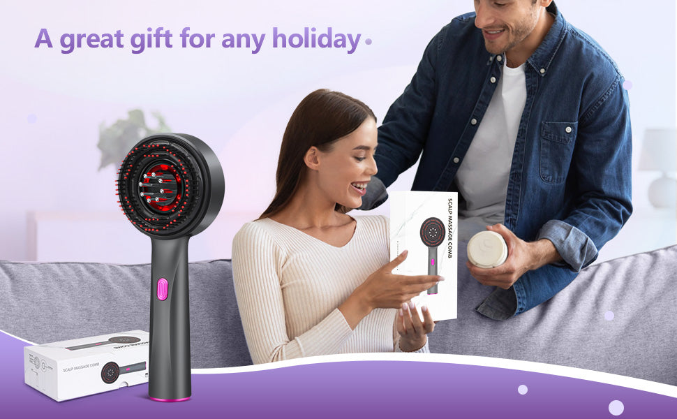 3 in 1 Hair Oil Applicator,Head Massager Scalp, Hair Oil Applicator Scalp Massager, Electric Scalp Massager Brush, ipx7 Waterproof Scalp Oil Applicator, Dark Gray