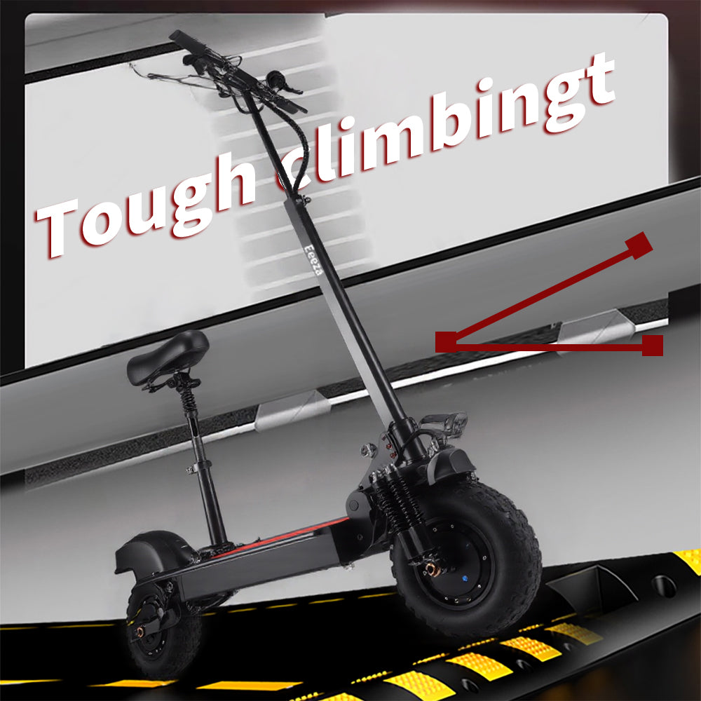 Auvitalliving 2000W Dual Motors 11-inch Electric Scooter - Black