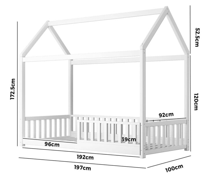 Auvitalliving House Single Bed White