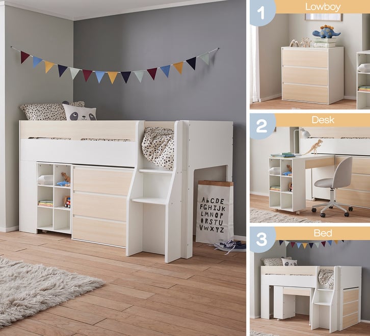 Auvitalliving Mid Sleeper Single Bed Package