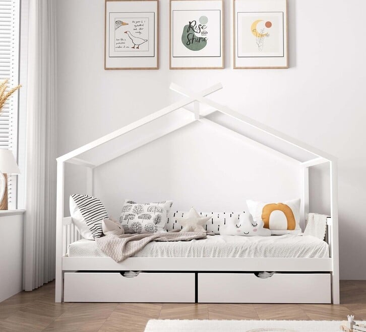 Auvitalliving House Single Bed with Storage