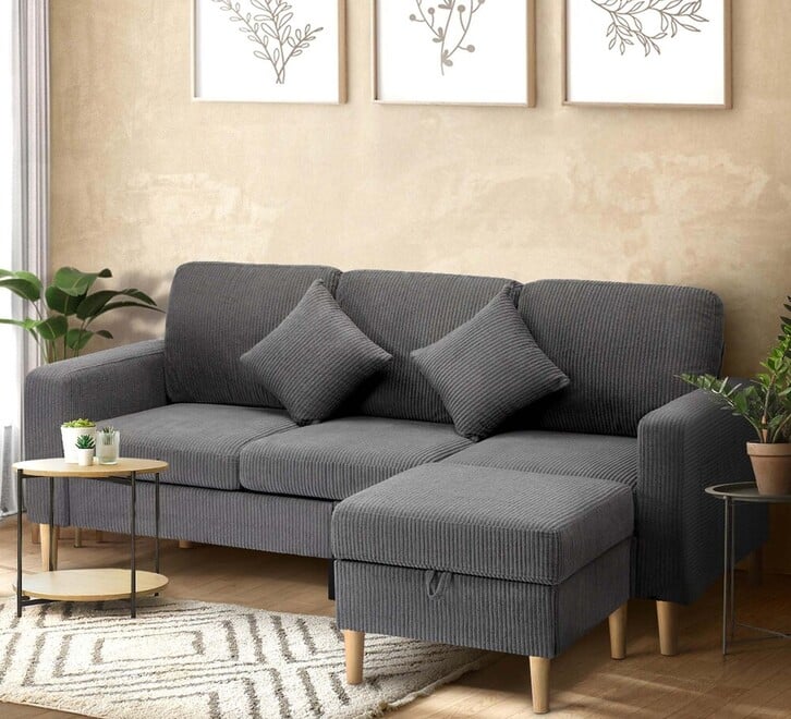 Pomaire 3 Seater Sofa with Storage Ottoman