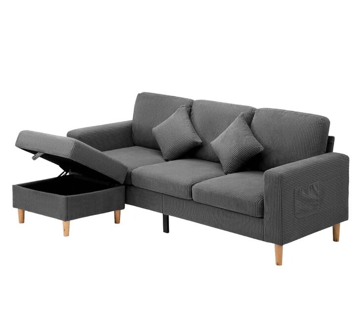 Pomaire 3 Seater Sofa with Storage Ottoman