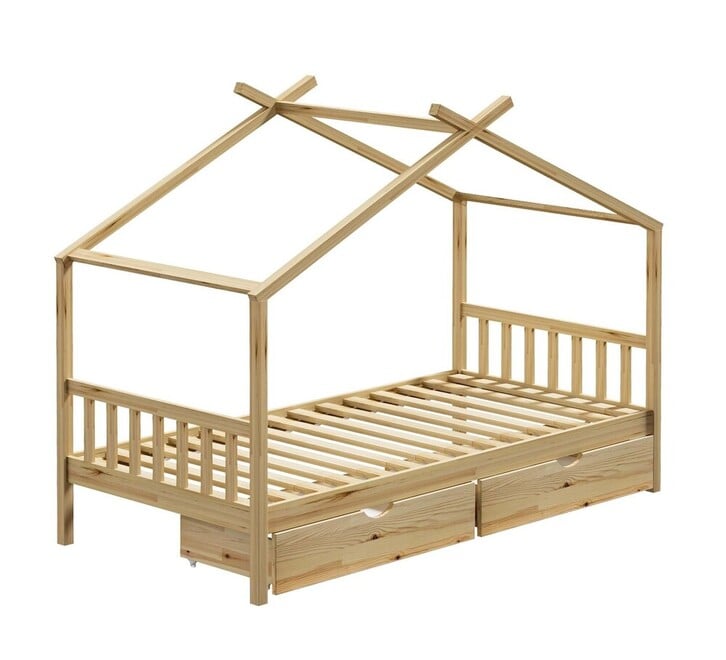 Auvitalliving House Single Bed with Storage