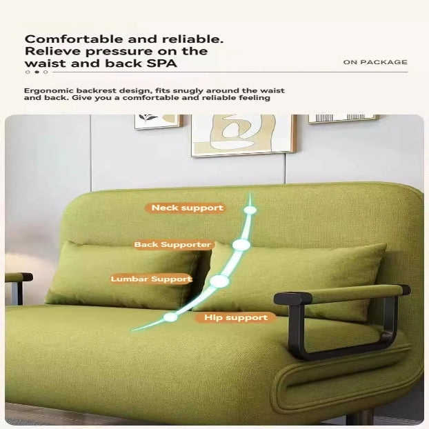 Auvitalliving Multifunctional dual-purpose fabric sofa foldable single bed