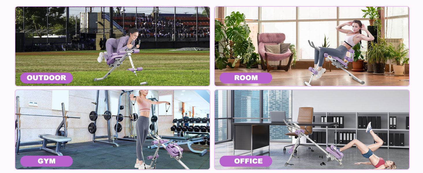 Ab Machine for Stomach Workout: Adjustable Ab Trainer for Home Exercise, Abdominal Core Machine Abs Crunch Machine, Foldable Stomach Exercise Equipment For Women