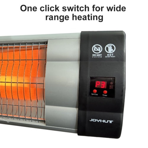 Infrared Electric Wall Heater Patio Bathroom Heat Waterproof Strip With Remote