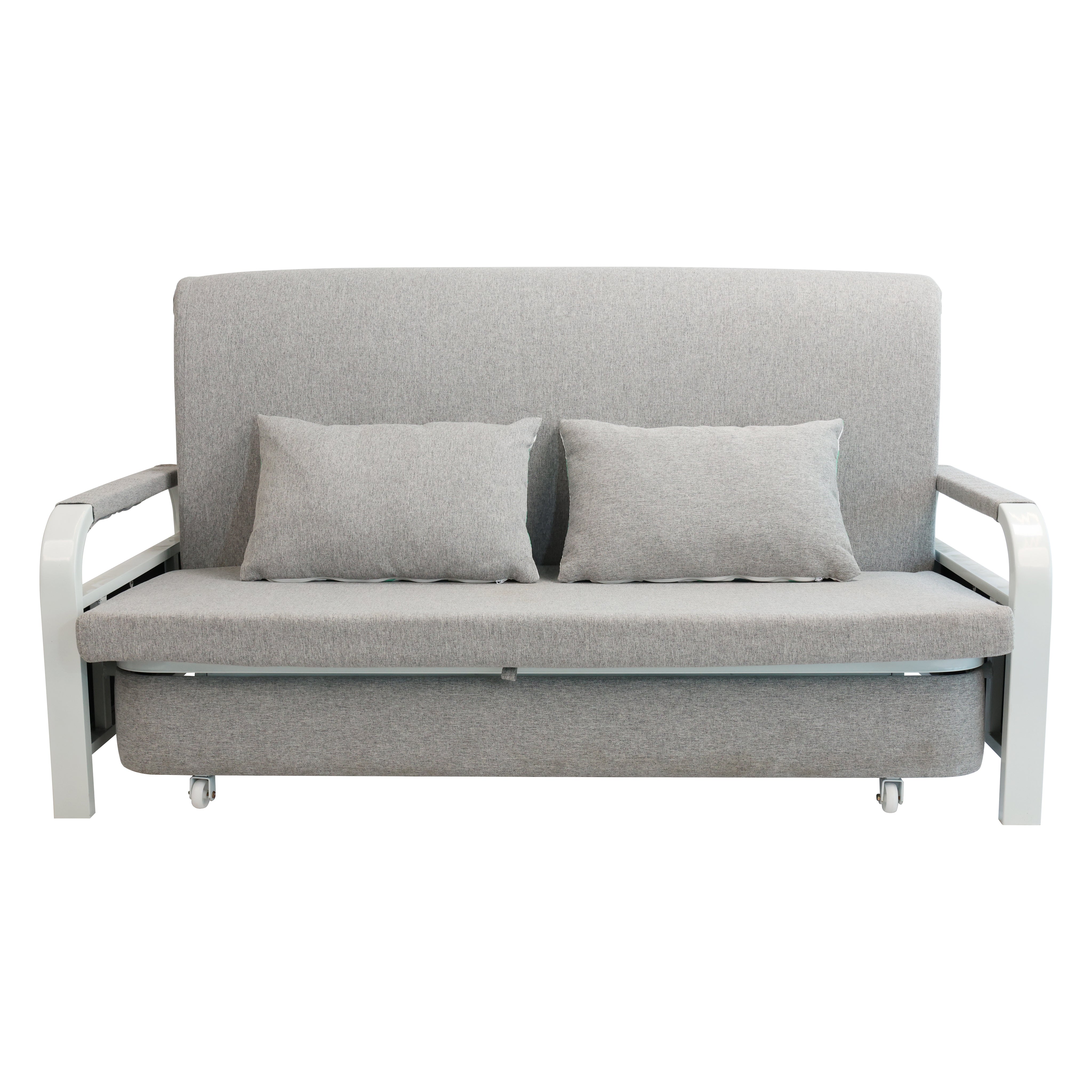 2 In 1 Sofa Bed Beneath Foldable Carbon Hidden Storage Sofa