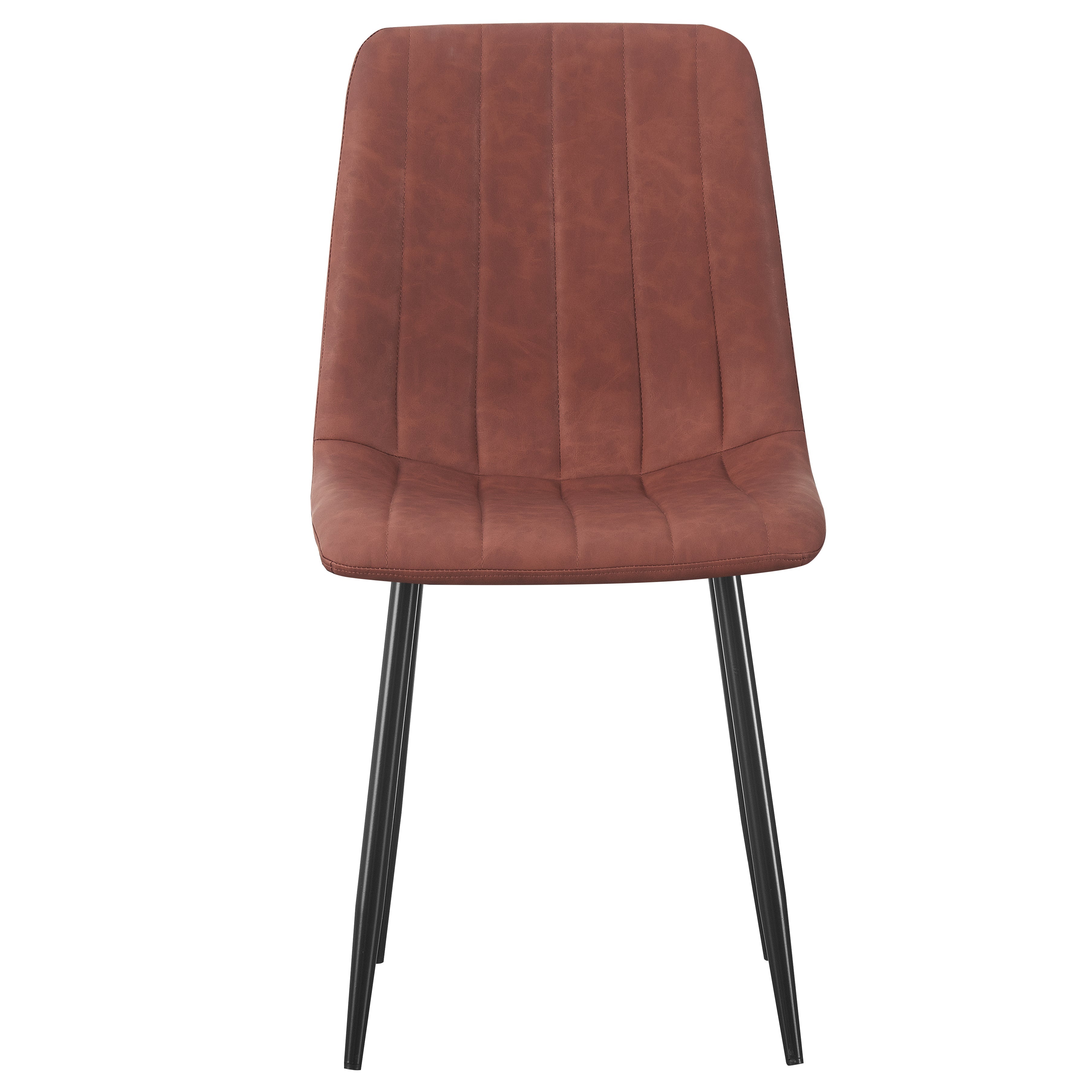 Dining Chairs Set of 2 Upholstered PU/Velvet Faux Leather Black Metal Legs for Kitchen