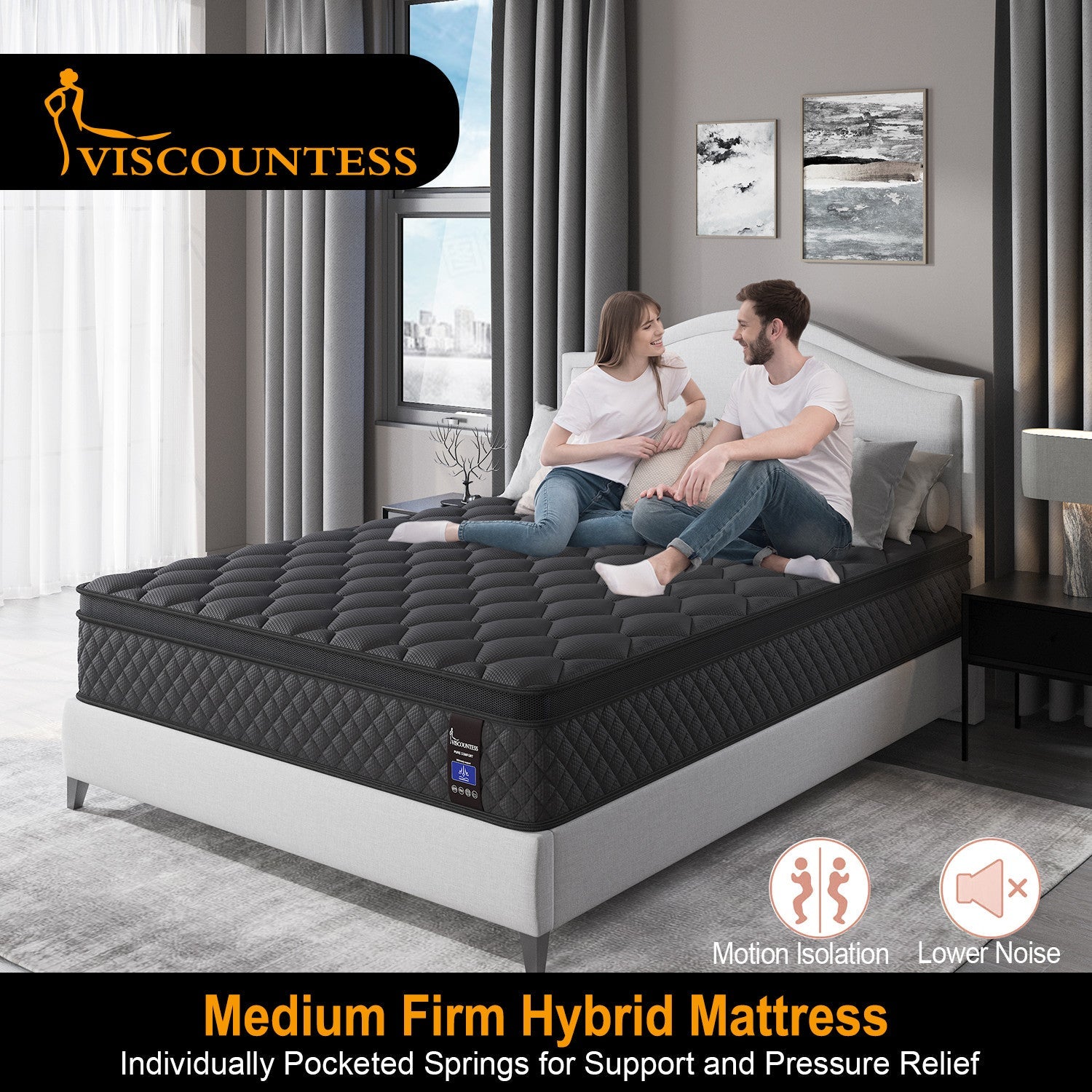 Viscountess Queen Double King Single Bed Mattress Gel Memory Foam
