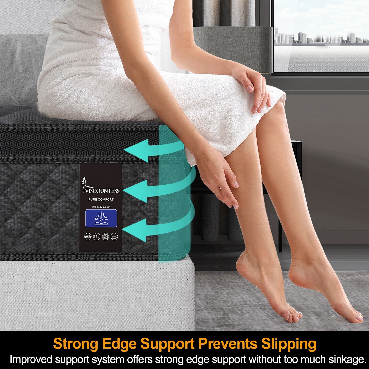 Viscountess Queen Double King Single Bed Mattress Gel Memory Foam