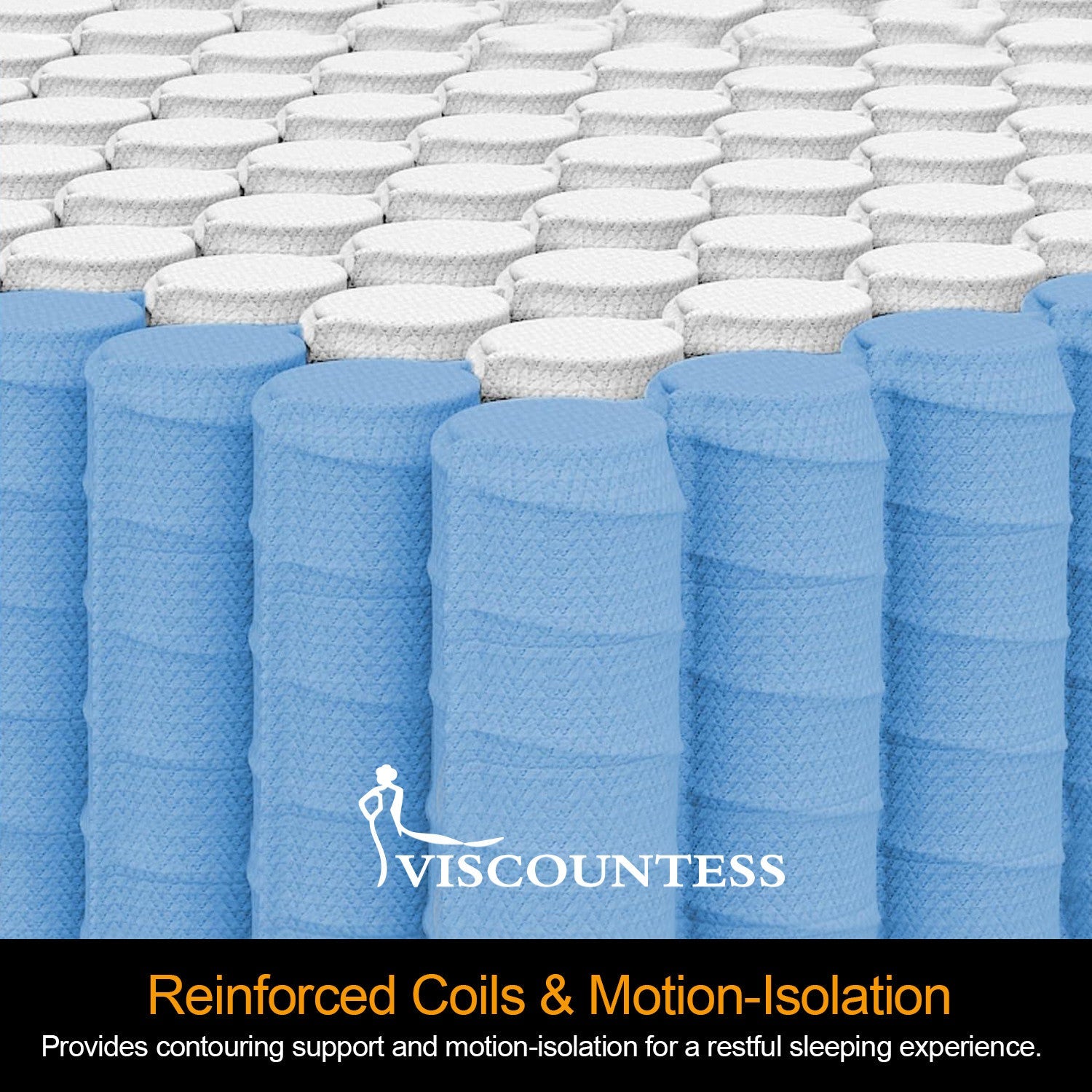 Viscountess 25cm Queen Double King Single Bed Mattress Gel Memory Foam Pocket Spring