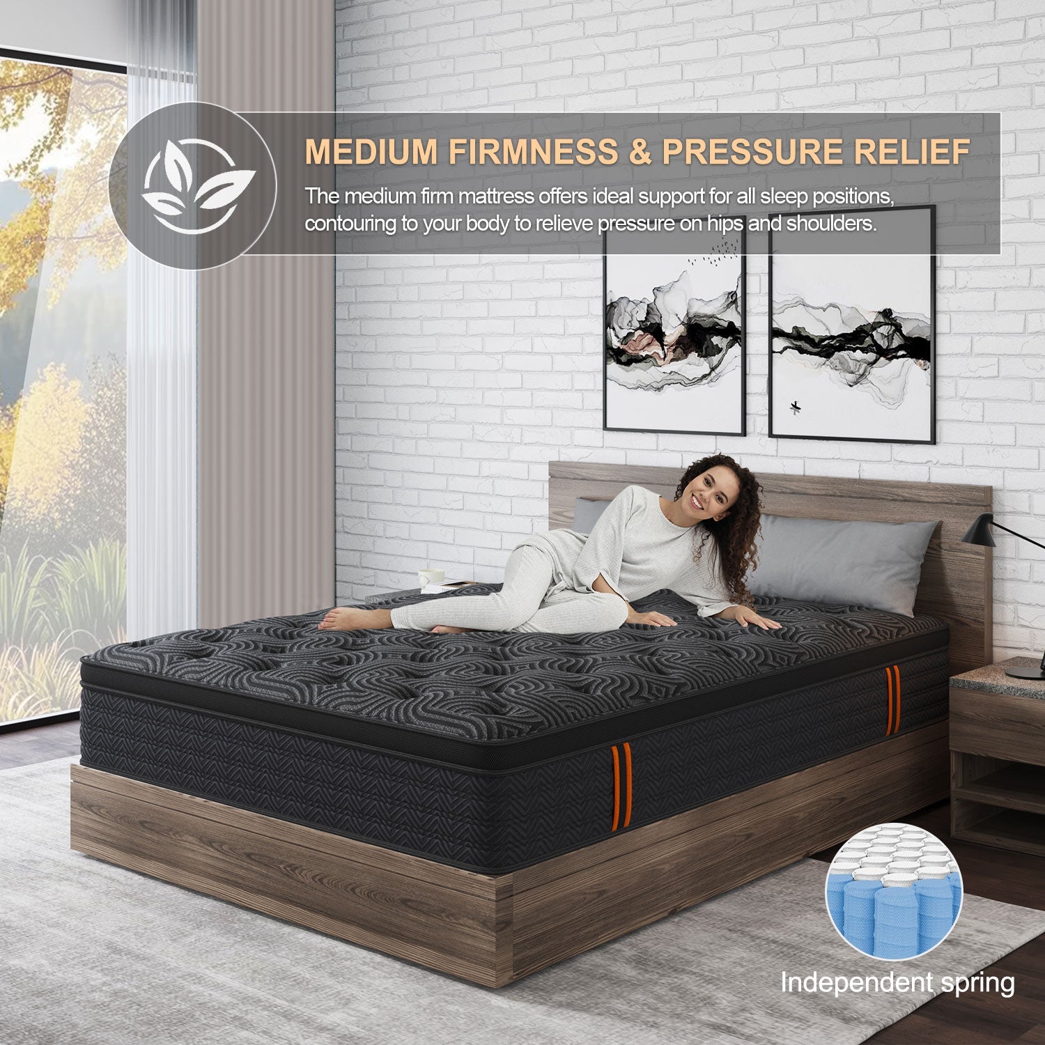 Viscountess 25cm Mattresses Queen Double King Single Euro Top Medium Firm Memory Foam Bed