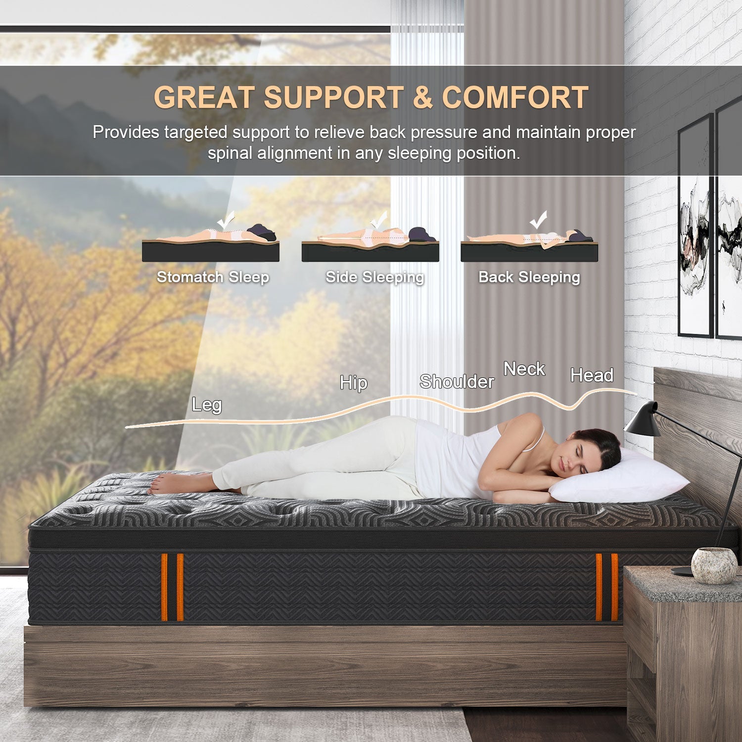 Viscountess 25cm Mattresses Queen Double King Single Euro Top Medium Firm Memory Foam Bed