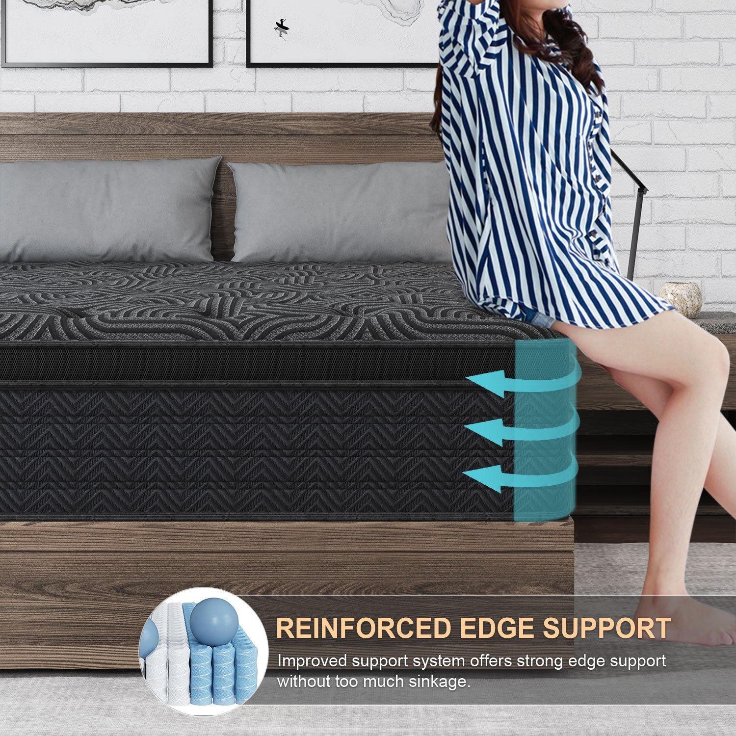 Viscountess 25cm Mattresses Queen Double King Single Euro Top Medium Firm Memory Foam Bed