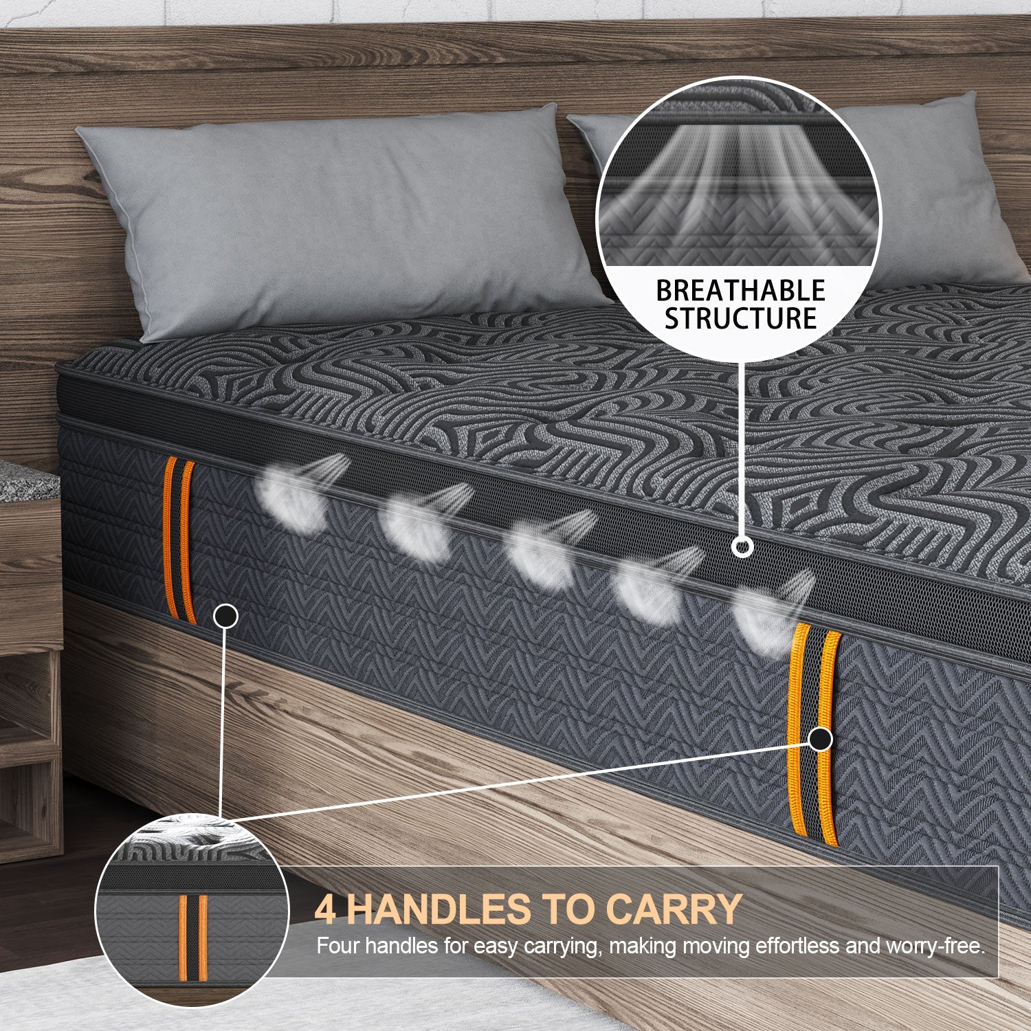 Viscountess 30cm Mattress Queen Double King Single Bed Medium Firm Spring Foam Euro Top