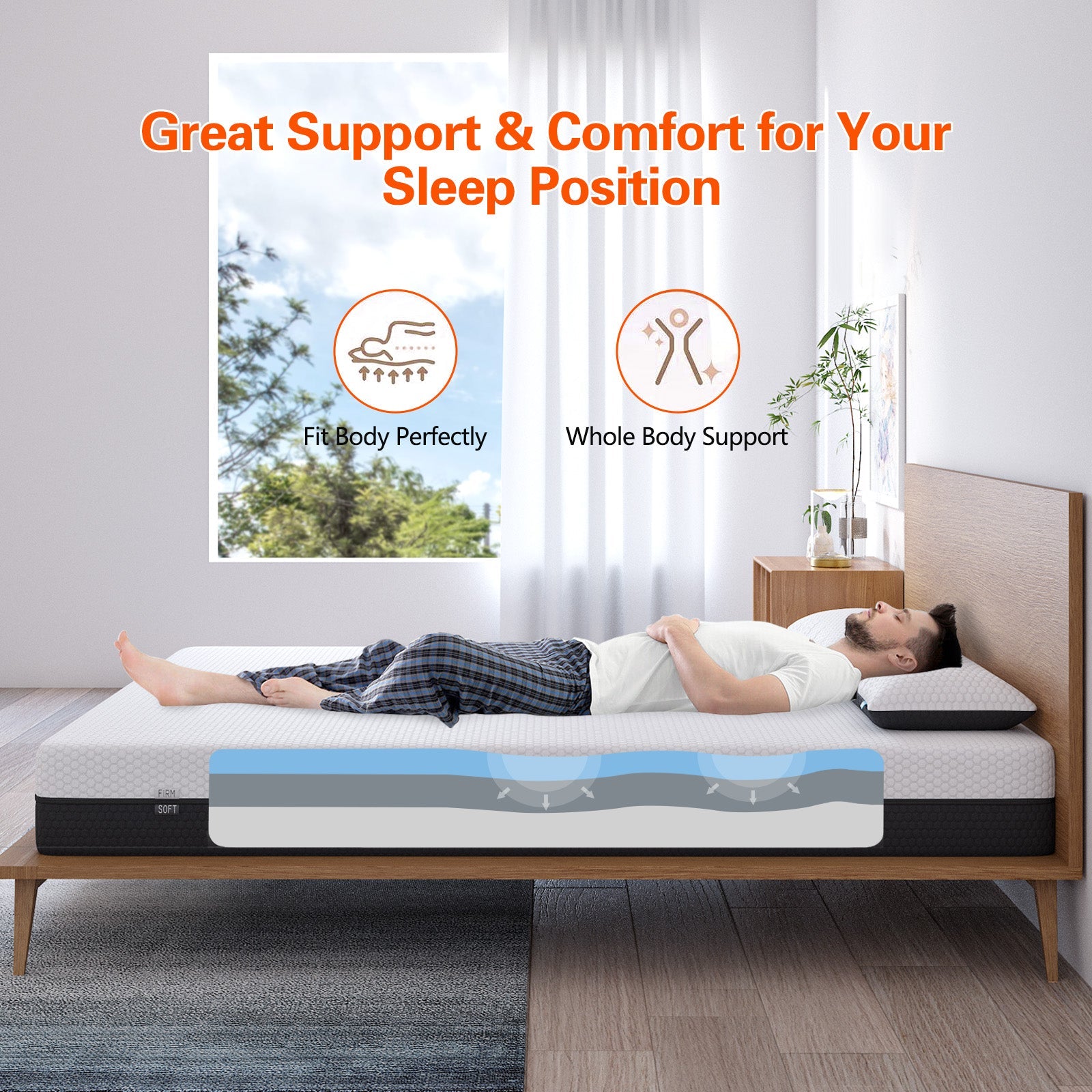 Duchess Mattress Queen Double Single Bed Mattresses Gel Memory Foam No Spring