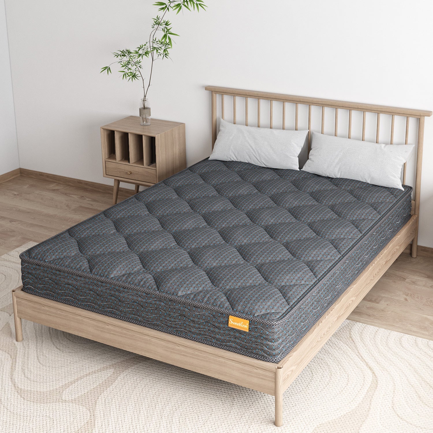 Sweetlove Single Bed Mattress 16cm Foam Medium Firm Bonnell Spring
