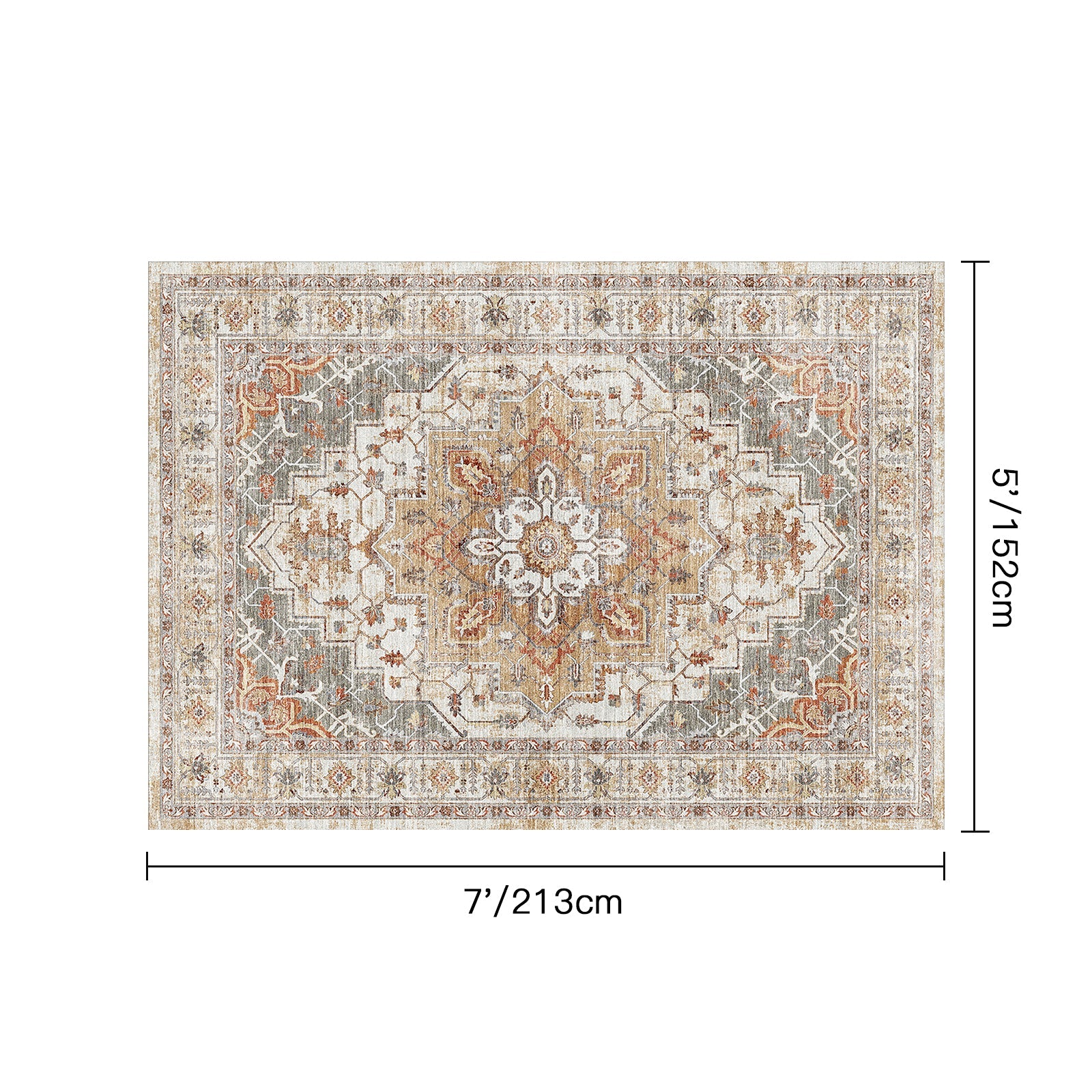 1pc Area Rug for Living Room Washable Rugs Non Slip Indoor Floor Carpet Foldable Large Soft Area Rug