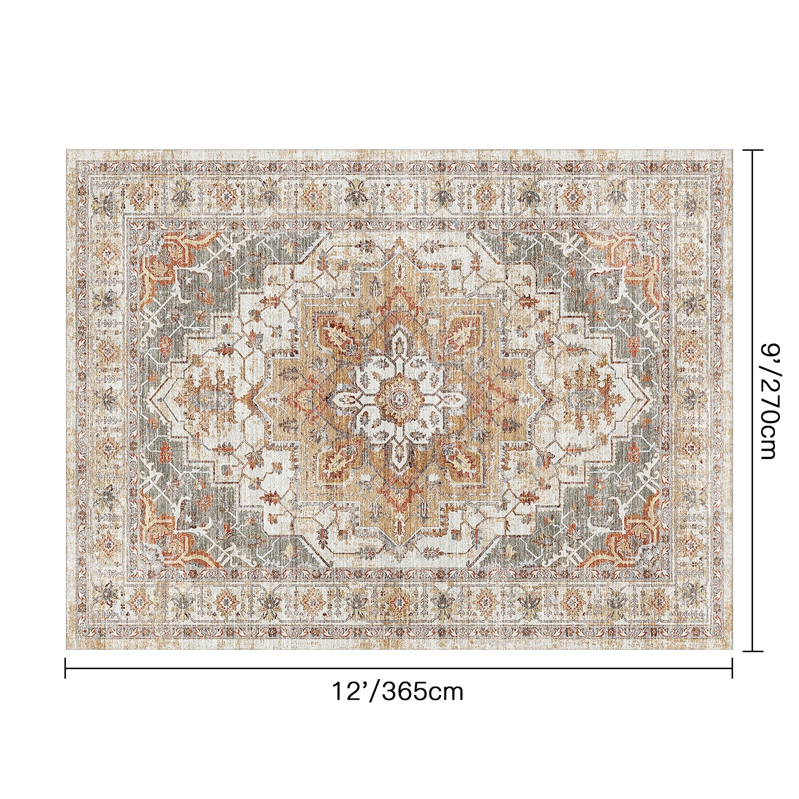 1pc Area Rug for Living Room Washable Rugs Non Slip Indoor Floor Carpet Foldable Large Soft Area Rug