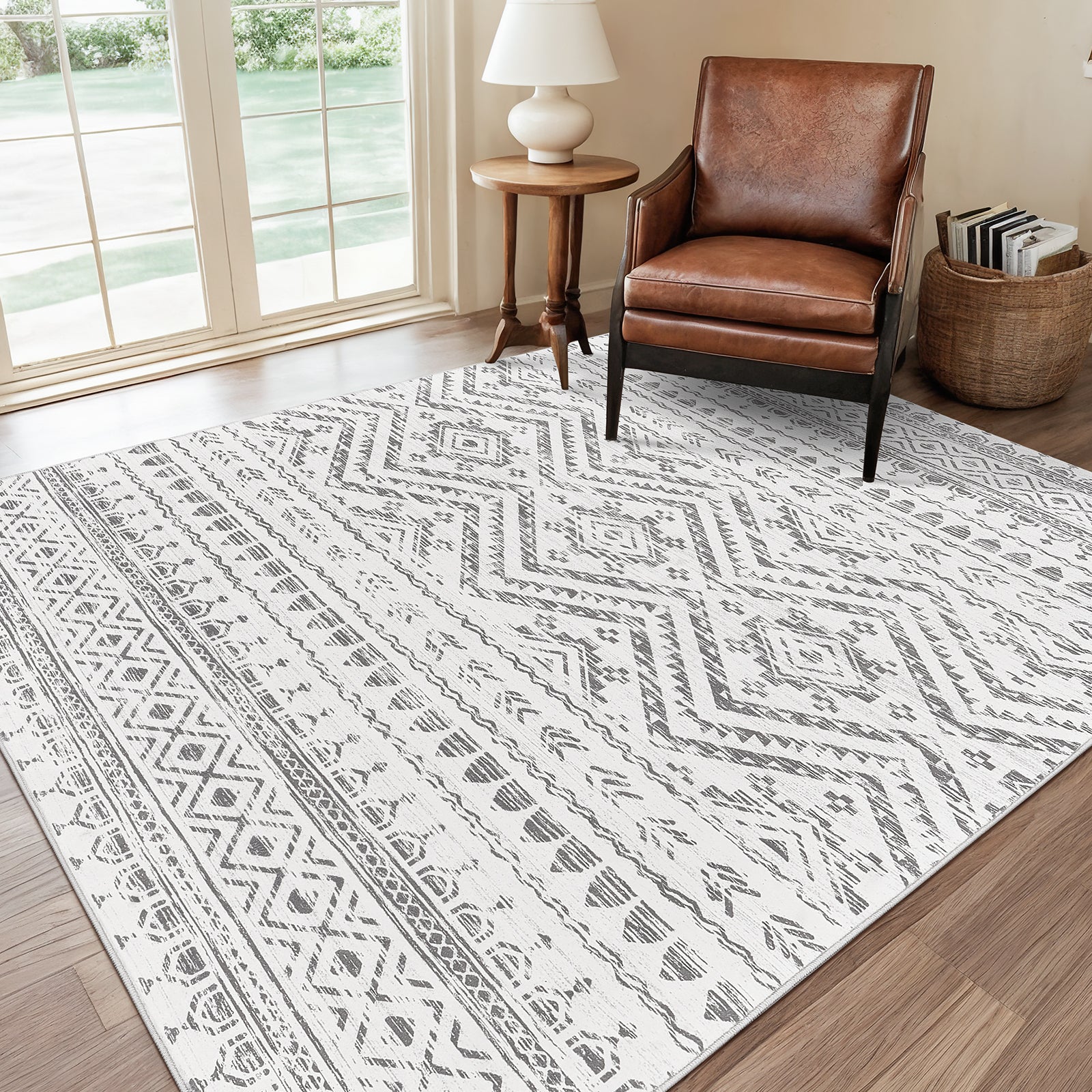 1pc Area Rug for Living Room Washable Rugs Non Slip Indoor Floor Carpet Foldable Large Soft Area Rug