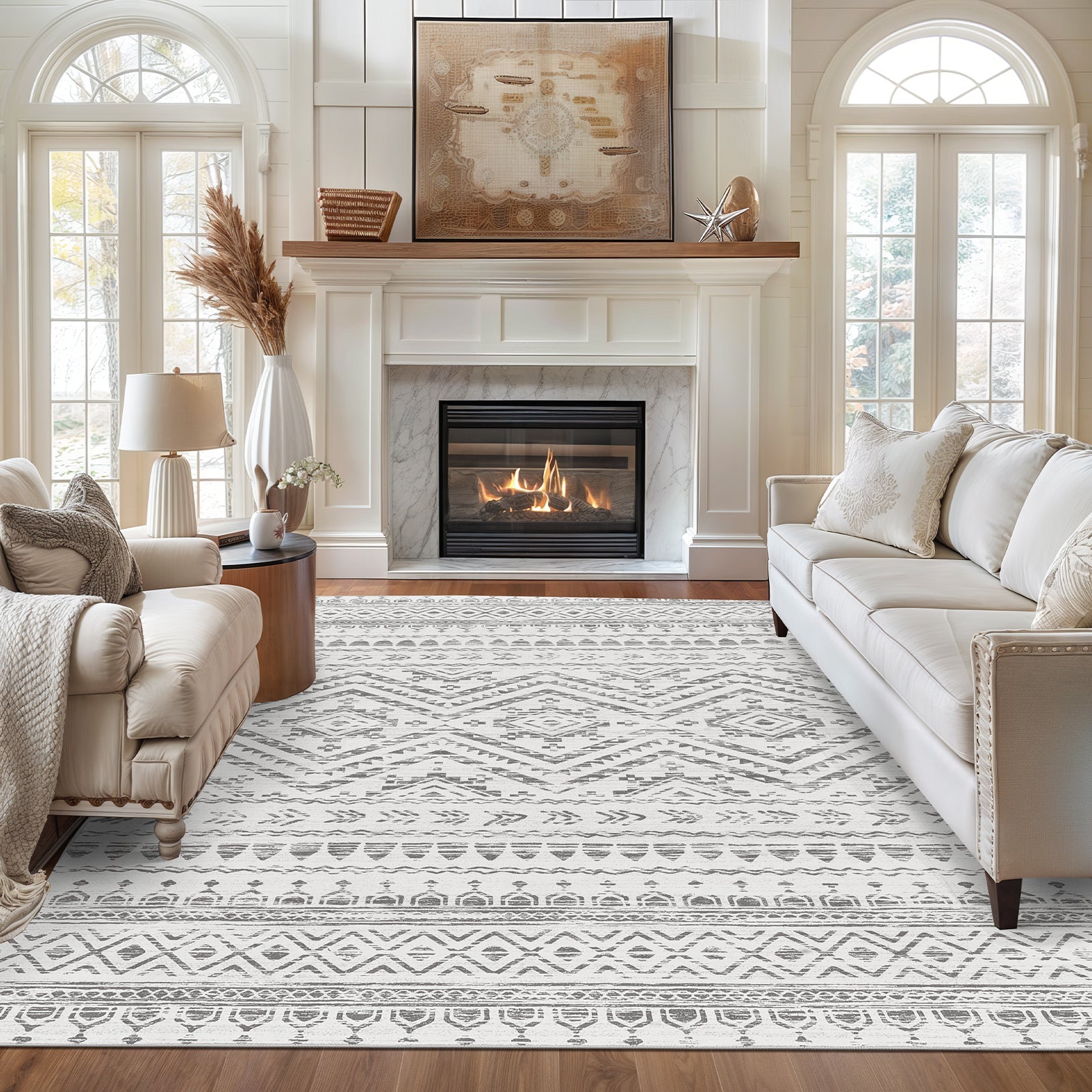 1pc Area Rug for Living Room Washable Rugs Non Slip Indoor Floor Carpet Foldable Large Soft Area Rug