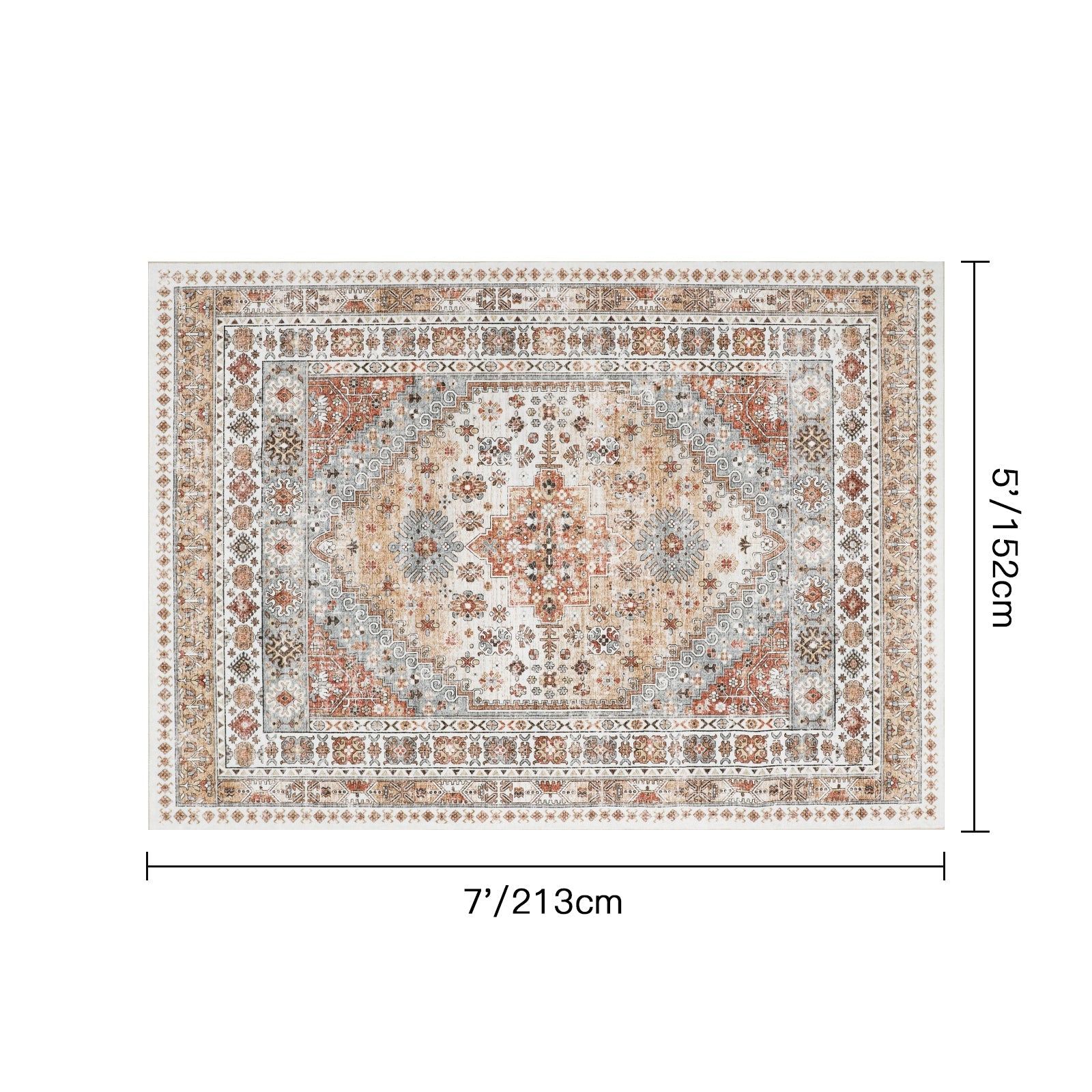1pc Area Rug for Living Room Washable Rugs Non Slip Indoor Floor Carpet Foldable Large Soft Area Rug