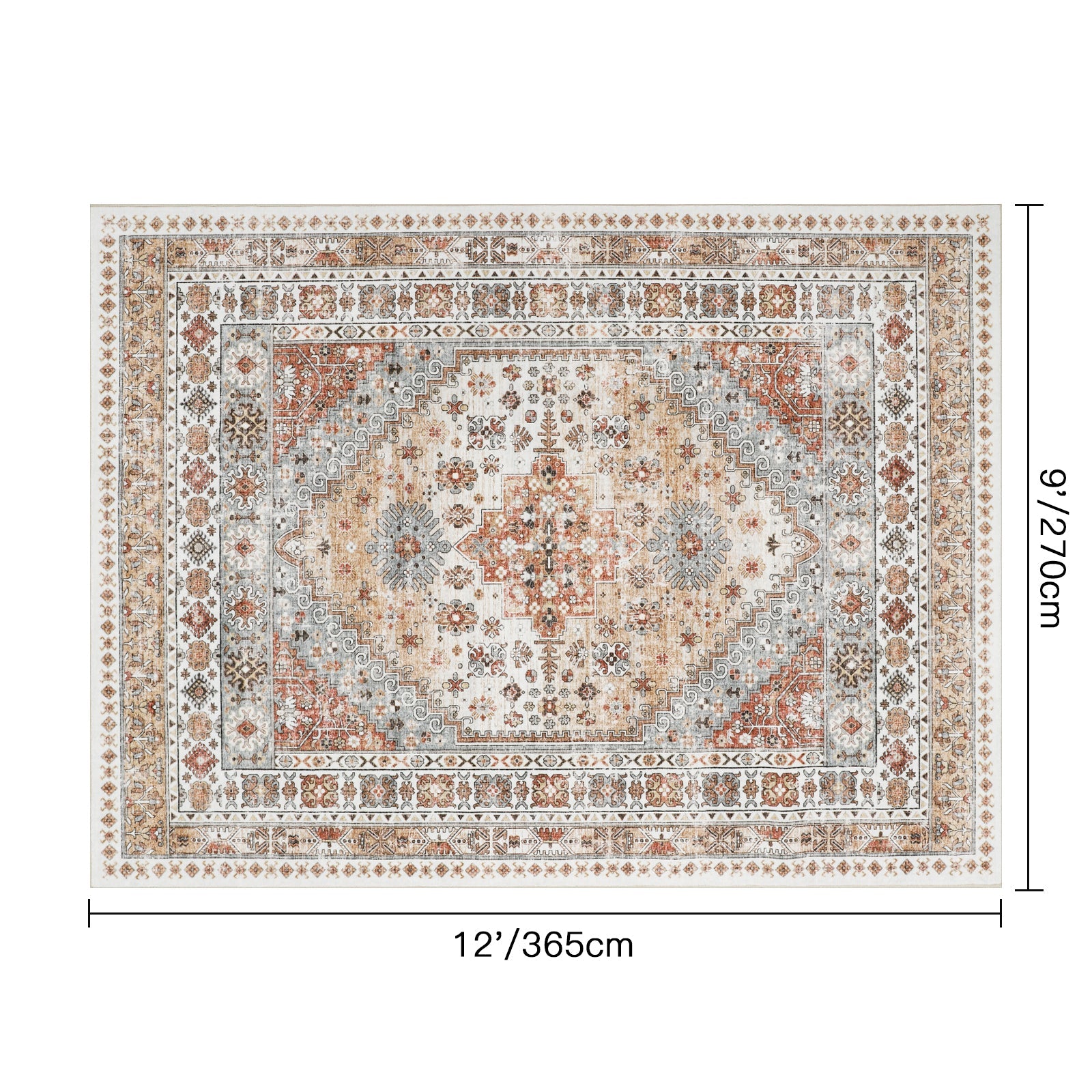 1pc Area Rug for Living Room Washable Rugs Non Slip Indoor Floor Carpet Foldable Large Soft Area Rug