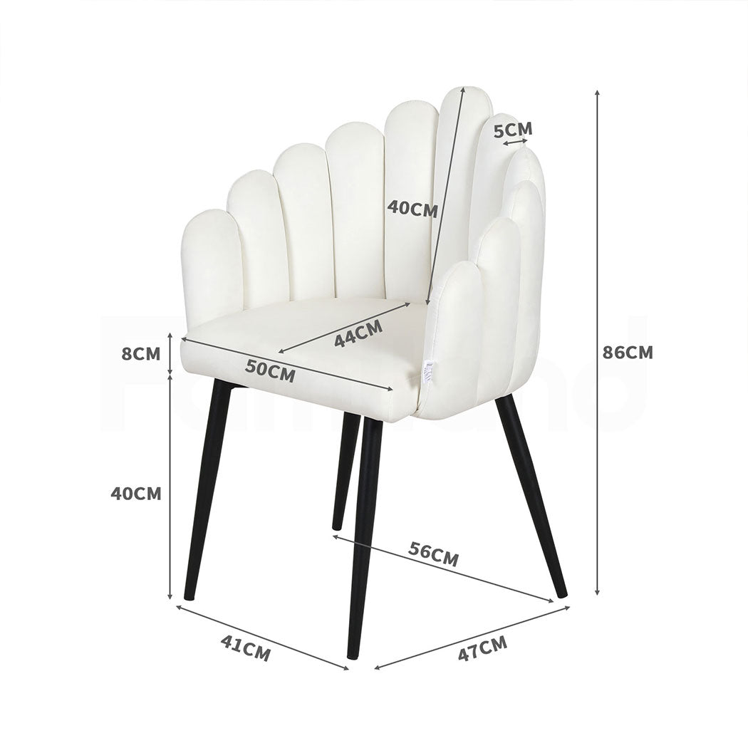 Familand Armchair Lounge Chair Accent Upholstered Arm Chairs Boucle Metal White