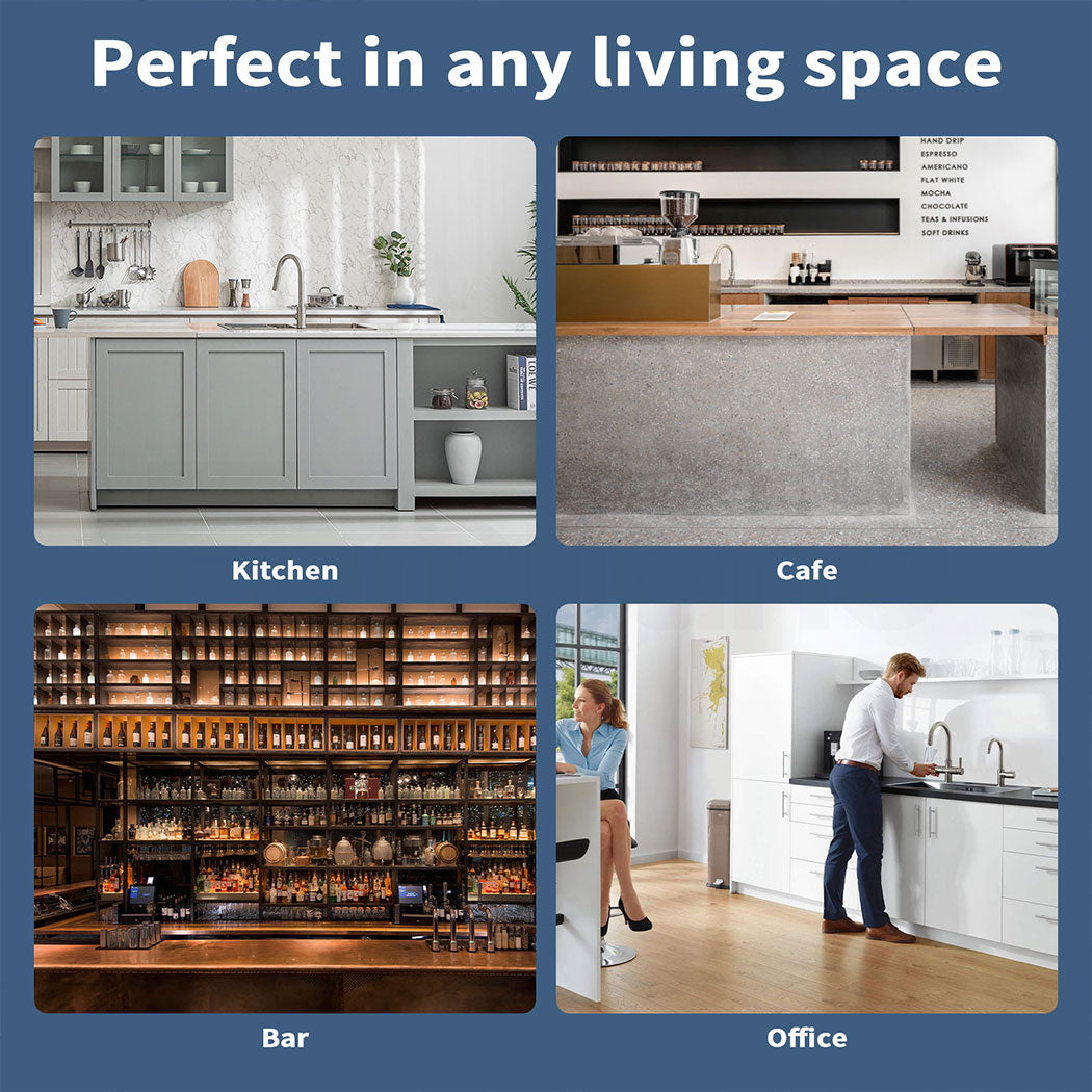 Familand Bar Stools x2 Leather Barstools Dining Kitchen Stool Chairs Metal