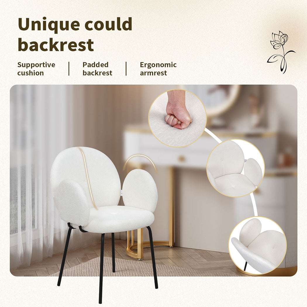 2x Dining Armchair Accent Padded Seat Living Room