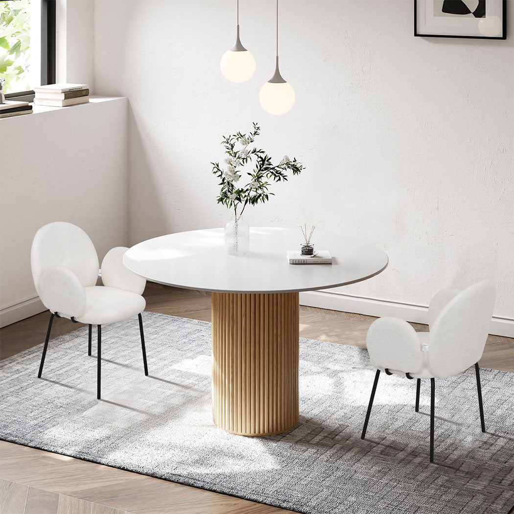 Familand 2x Dining Armchair Accent Padded Seat Living Room