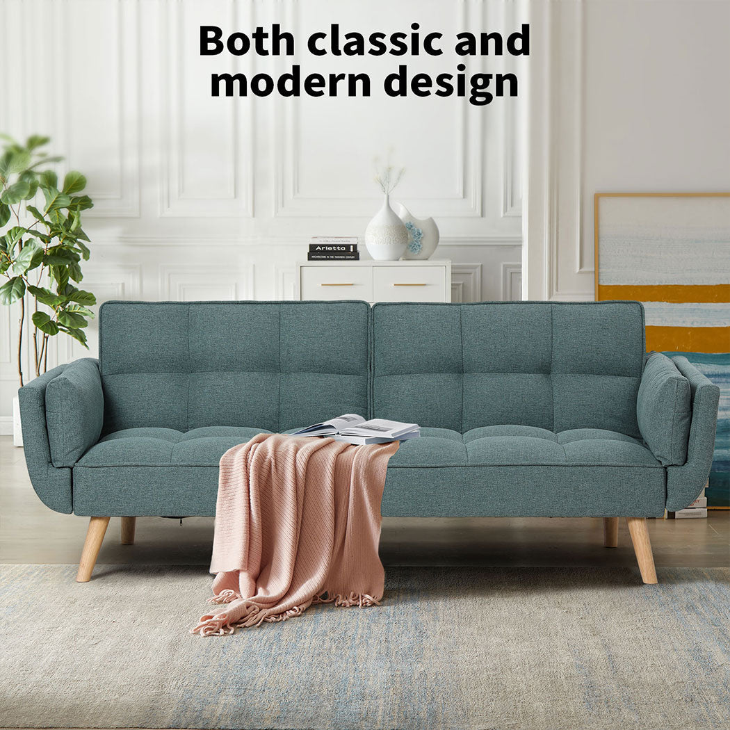 Familand 3 Seater Convertible Sofa Bed Loveseat Recliner Lounge