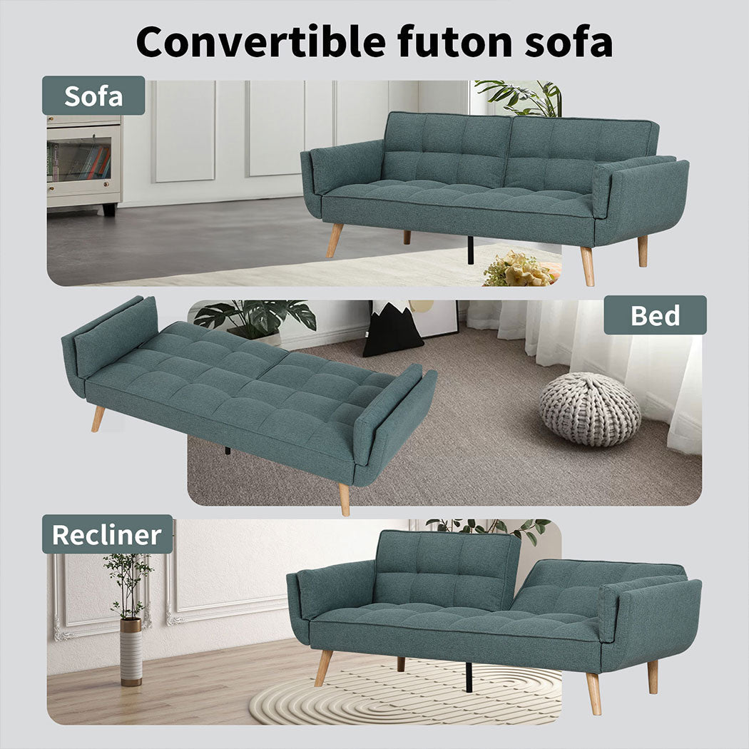 Finn 3 Seater Linen Sofa Bed