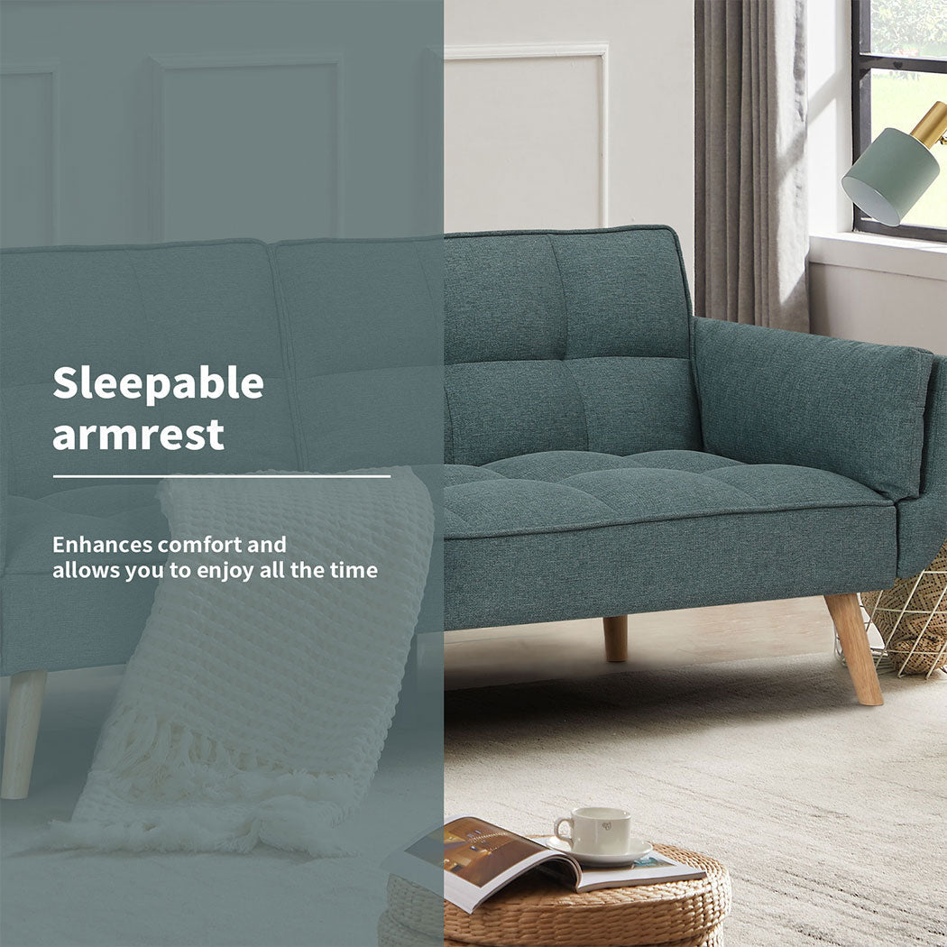 Finn 3 Seater Linen Sofa Bed