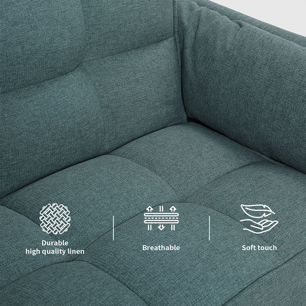 Finn 3 Seater Linen Sofa Bed