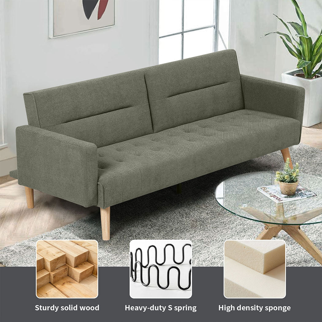 Grove 3 Seater Linen Sofa Bed