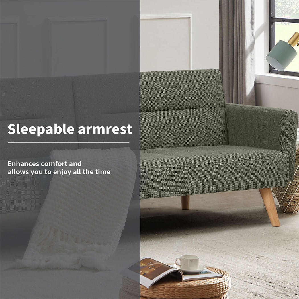 Grove 3 Seater Linen Sofa Bed
