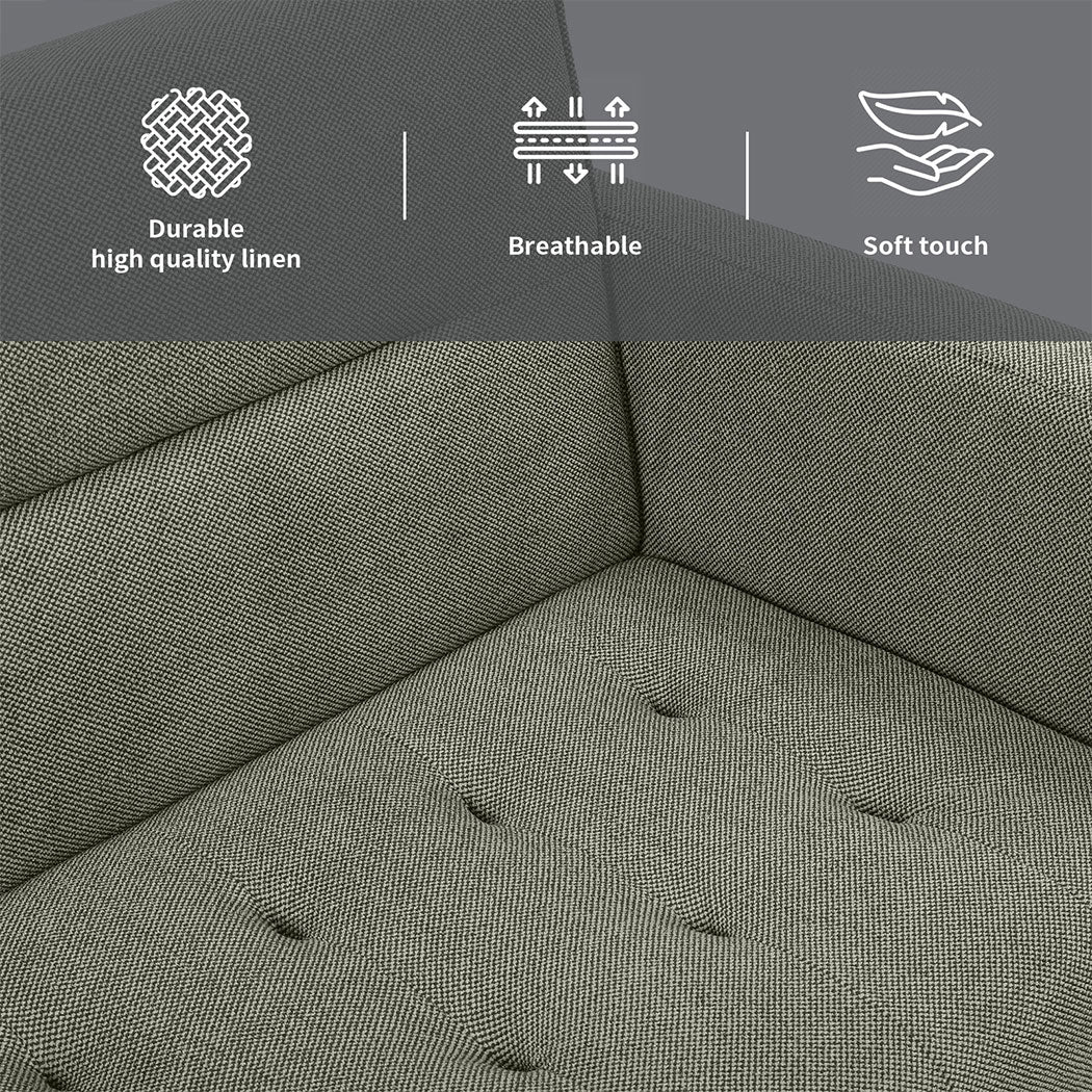 Grove 3 Seater Linen Sofa Bed