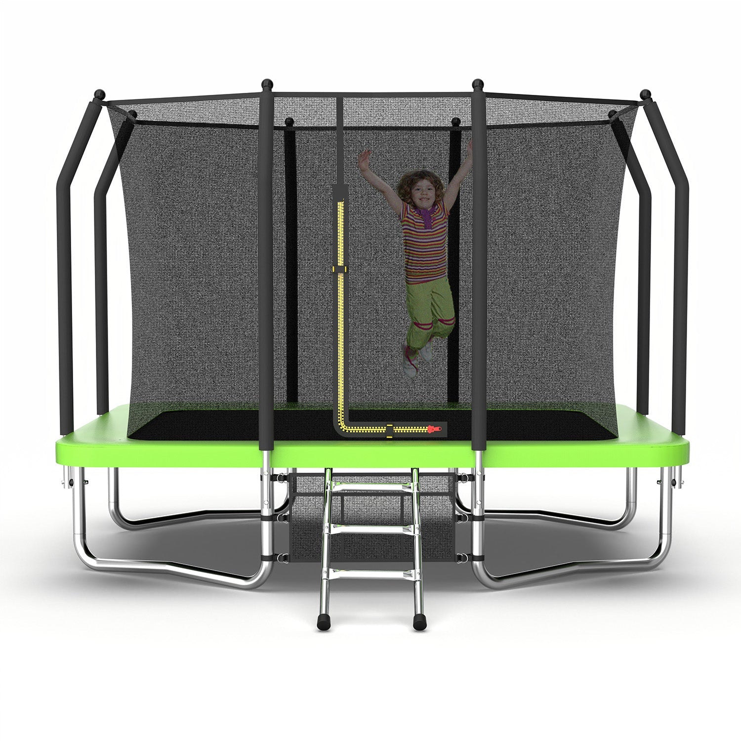 7FT x 10FT Rectangle Outdoor Trampoline, with Safety Enclosure Net