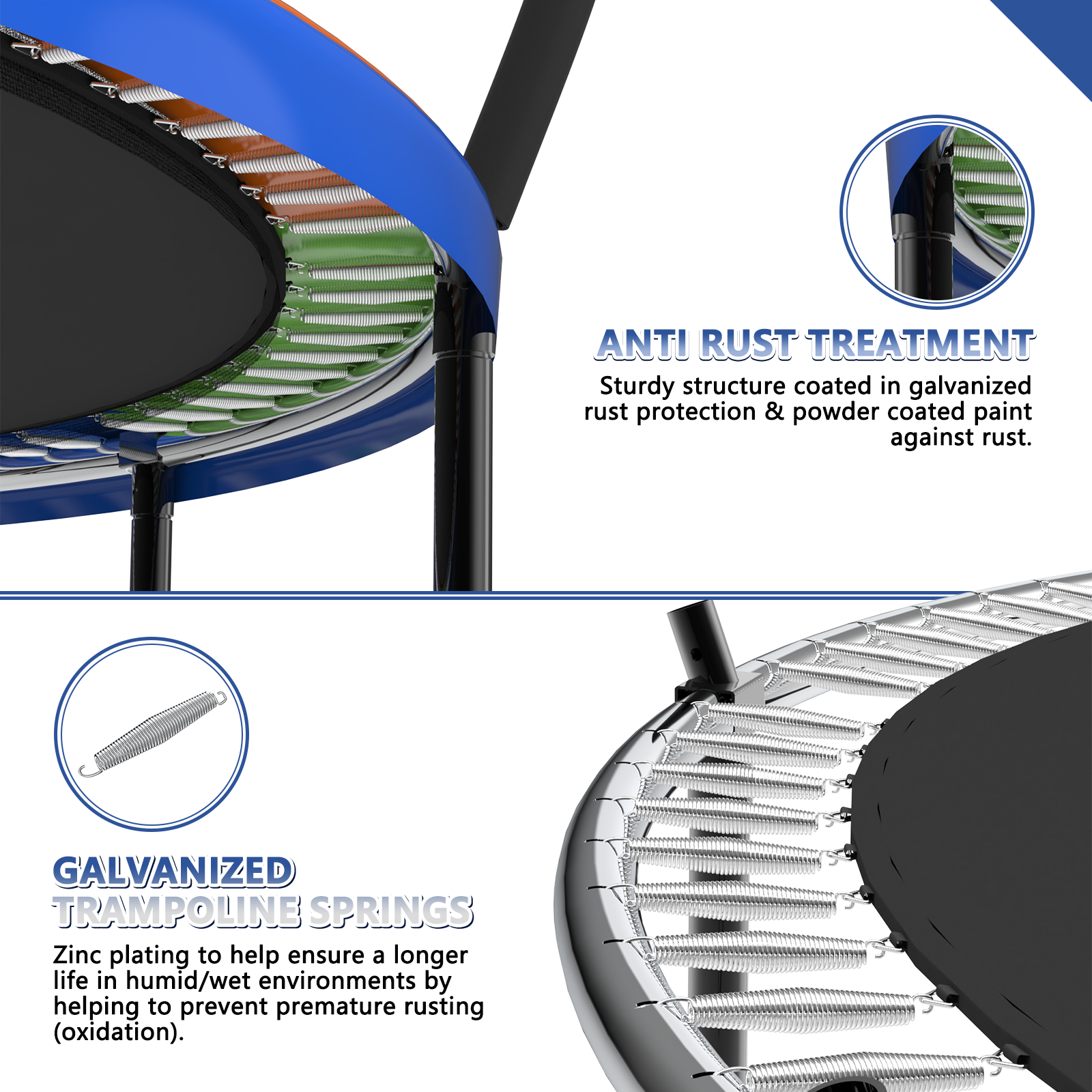 12FT Trampoline Outdoor with Safety Enclosure Net, Recreational Trampoline for Kids and Adults