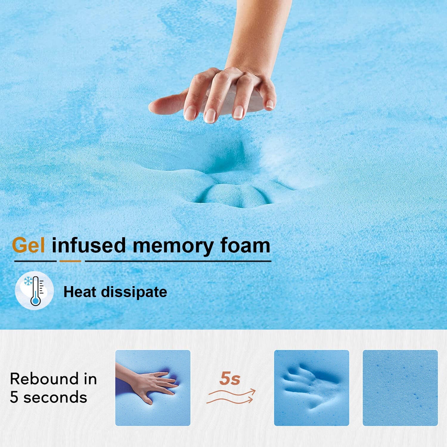 Duchess Queen Double King Single Bed Mattress EuroTop Memory Foam No Spring