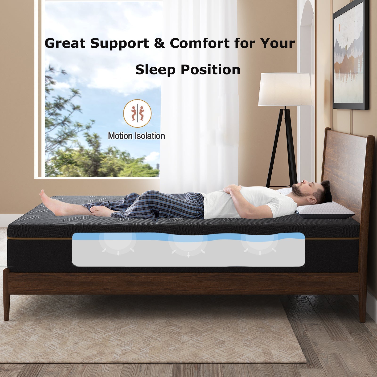 Duchess Queen Double King Single Bed Mattress EuroTop Memory Foam No Spring