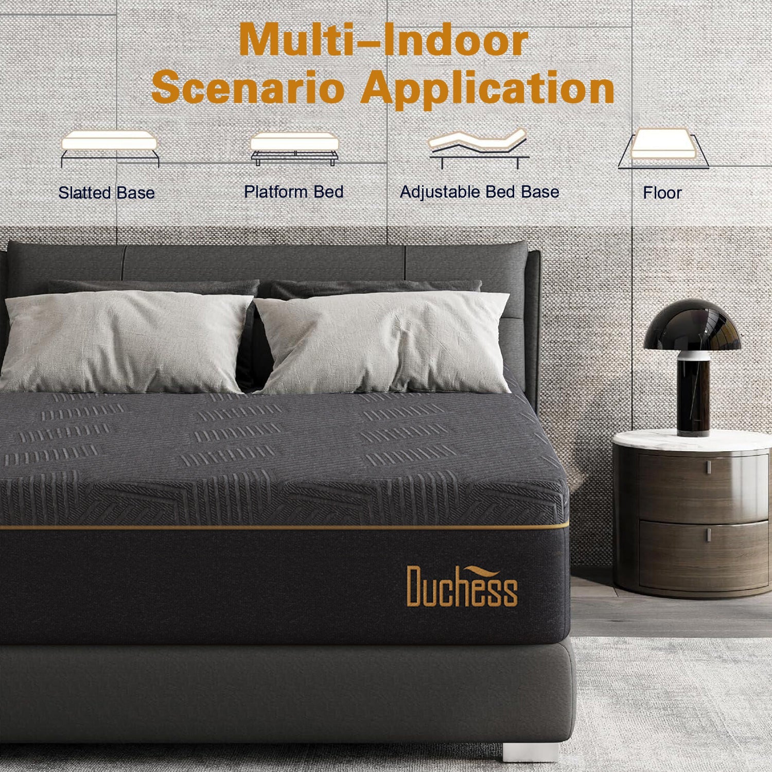 Duchess Queen Double King Single Bed Mattress EuroTop Memory Foam No Spring