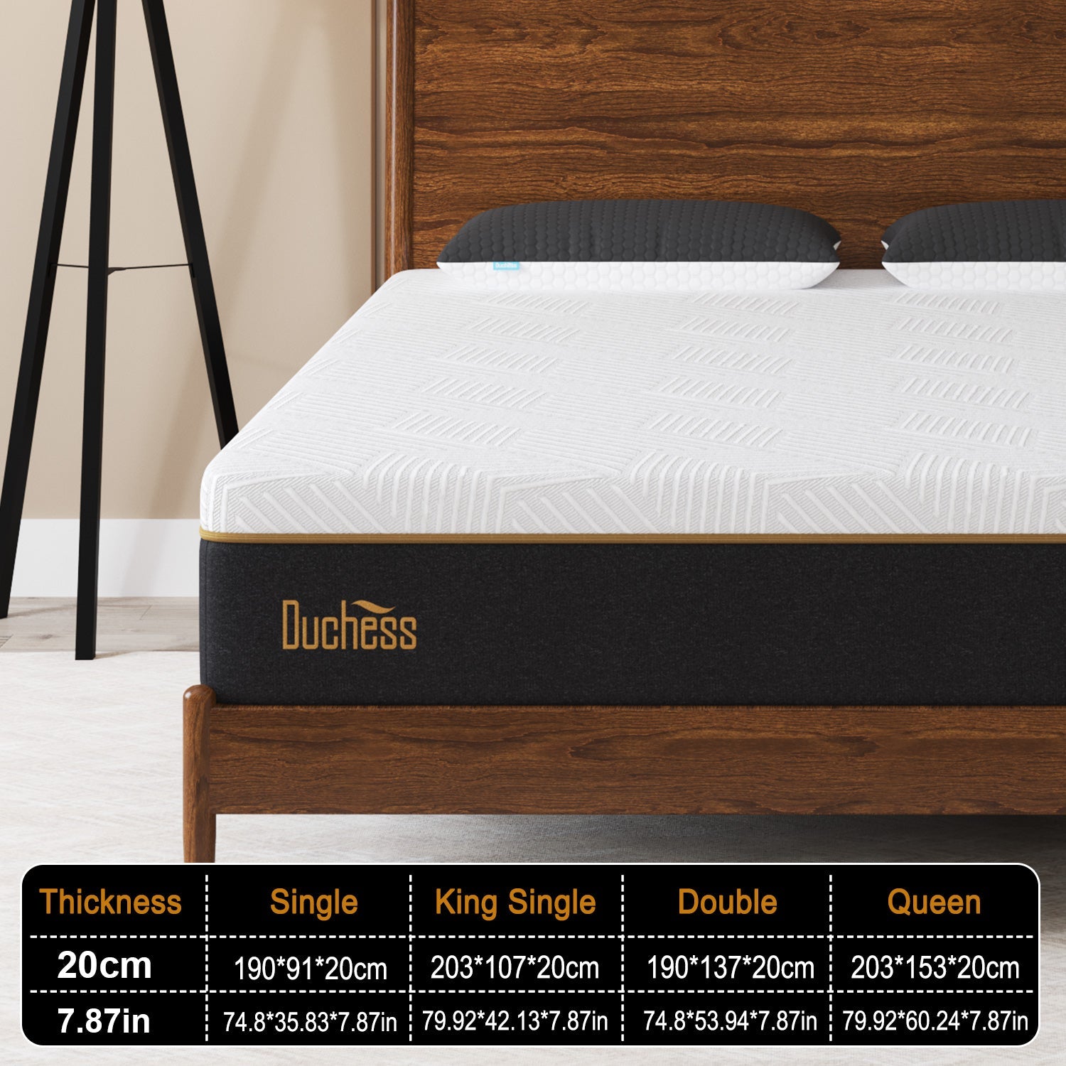 Duchess Mattress Queen Double King Single Bed Mattresses Memory Foam No Spring
