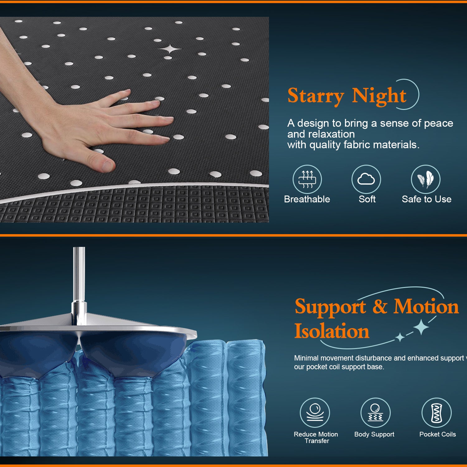 QUEEN DOUBLE Bed Mattress Medium Firm Pocket Spring Memory Foam